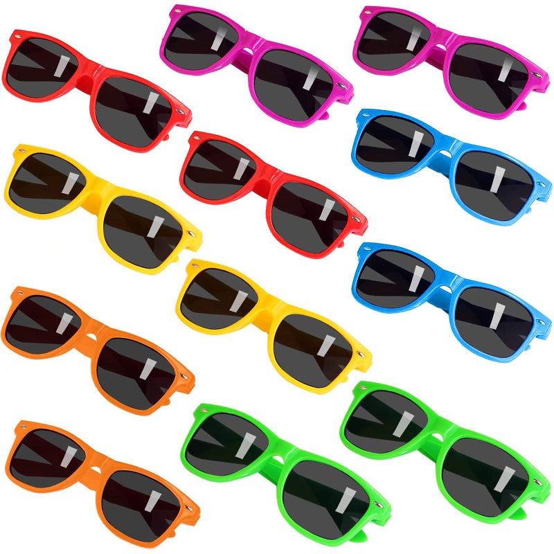 INNOCHEER Party Sunglasses for Kids with UV400 Protection Eyewear Neon Sunglasses for Boys, Girls - Great Gift for Party Favors, Birthday Party and Outdoor Activity - Image 1